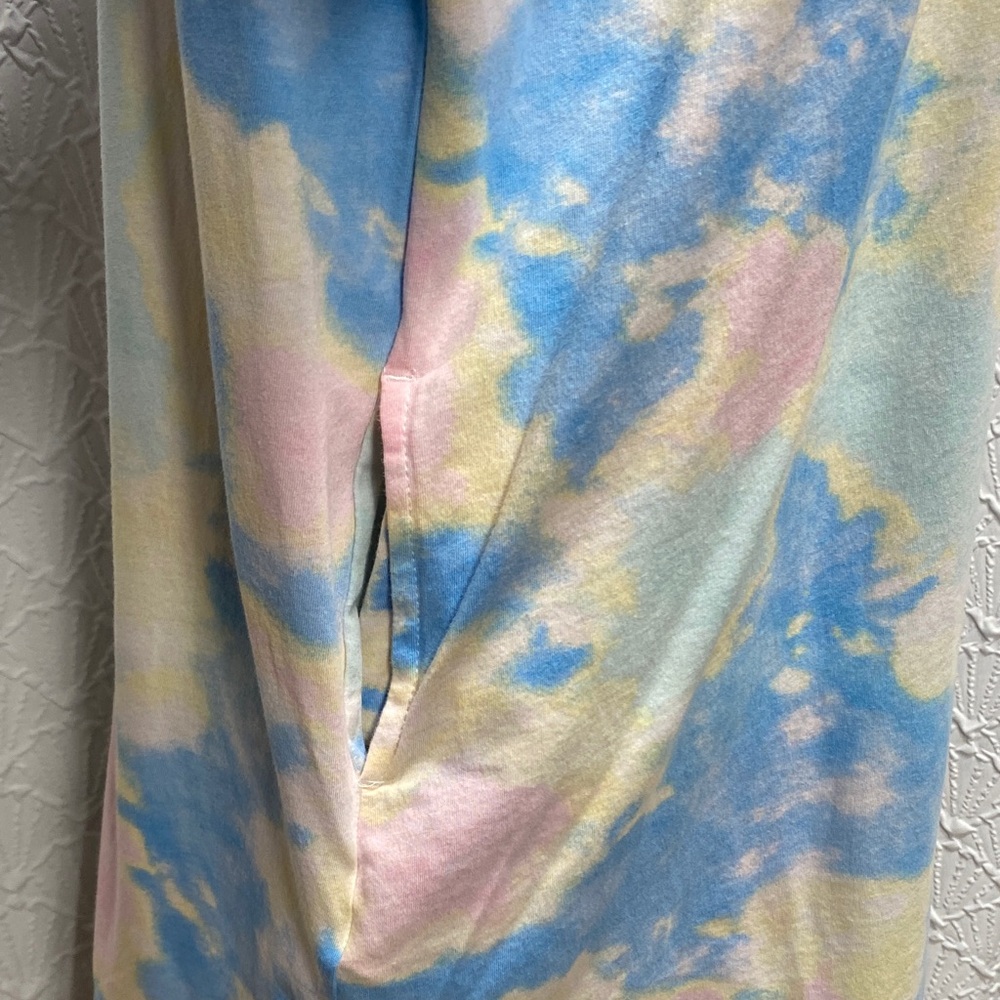 Polo Ralph Lauren size XL Blue Pink yellow and White tie dye hoodie dress casual - Picture 13 of 16